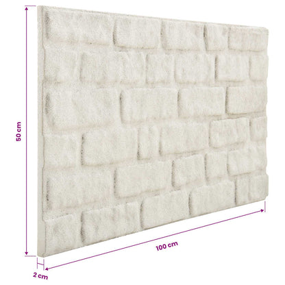 Wall Panels 10 pcs White 100 x 50 cm EPS Foam