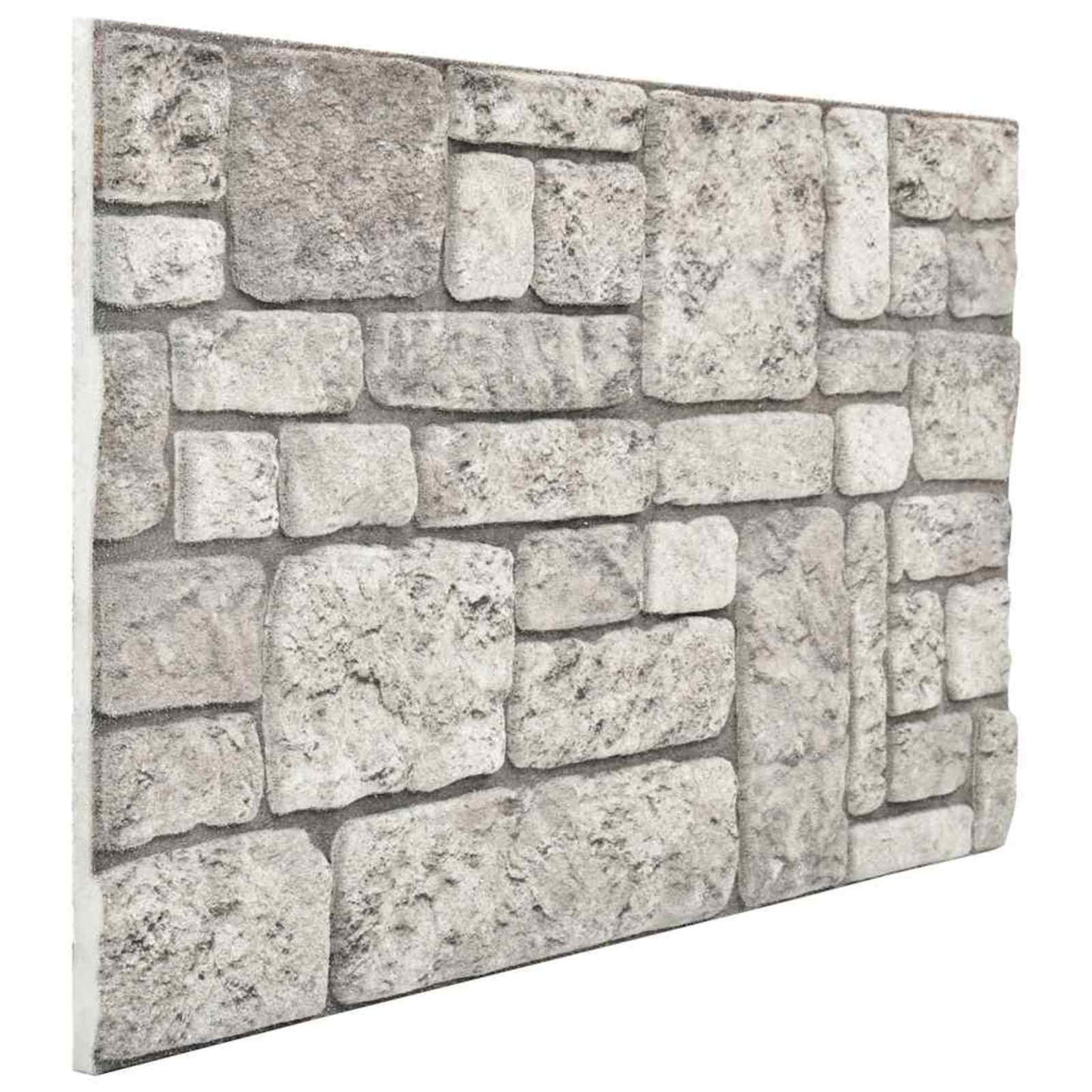 Wall Panels 10 pcs Grey 100 x 50 cm EPS Foam