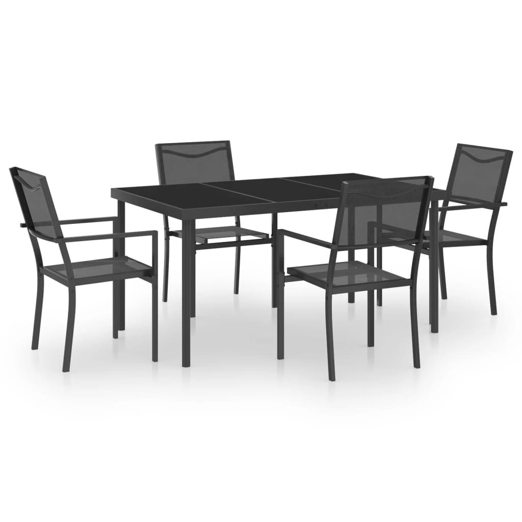 Outdoor Dining Set | Black and Anthracite