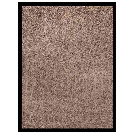 Doormat | Brown | Polypropylene, Vinyl | 60 x 80 cm | Non-slip | Doormat