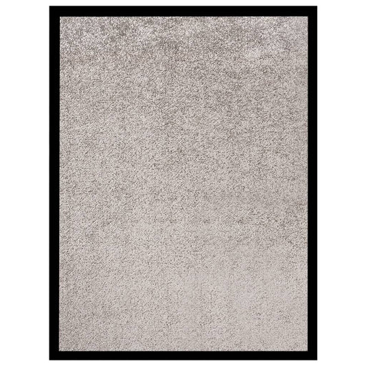 Doormat | Grey | 100% Polypropylene, Vinyl | Medium | Non-slip | Doormat