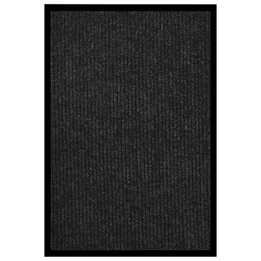 Doormat | Striped Anthracite | 100% Polypropylene, Vinyl | 80x120 cm