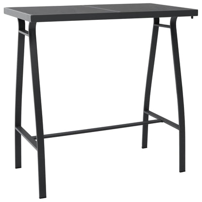 7 Piece Garden Bar Set Black