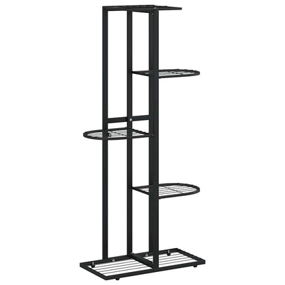 5-Floor Flower Stand 43x22x98 cm Black Metal
