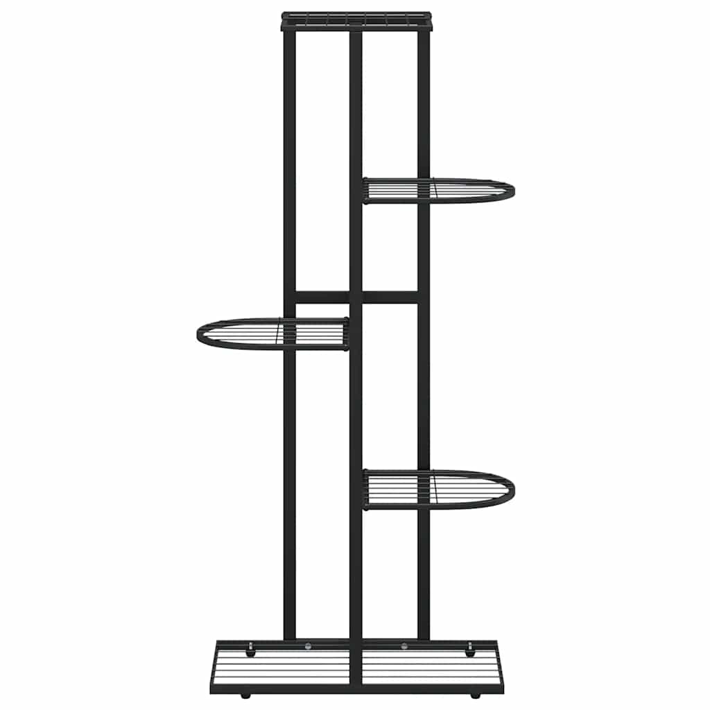 5-Floor Flower Stand 43x22x98 cm Black Metal