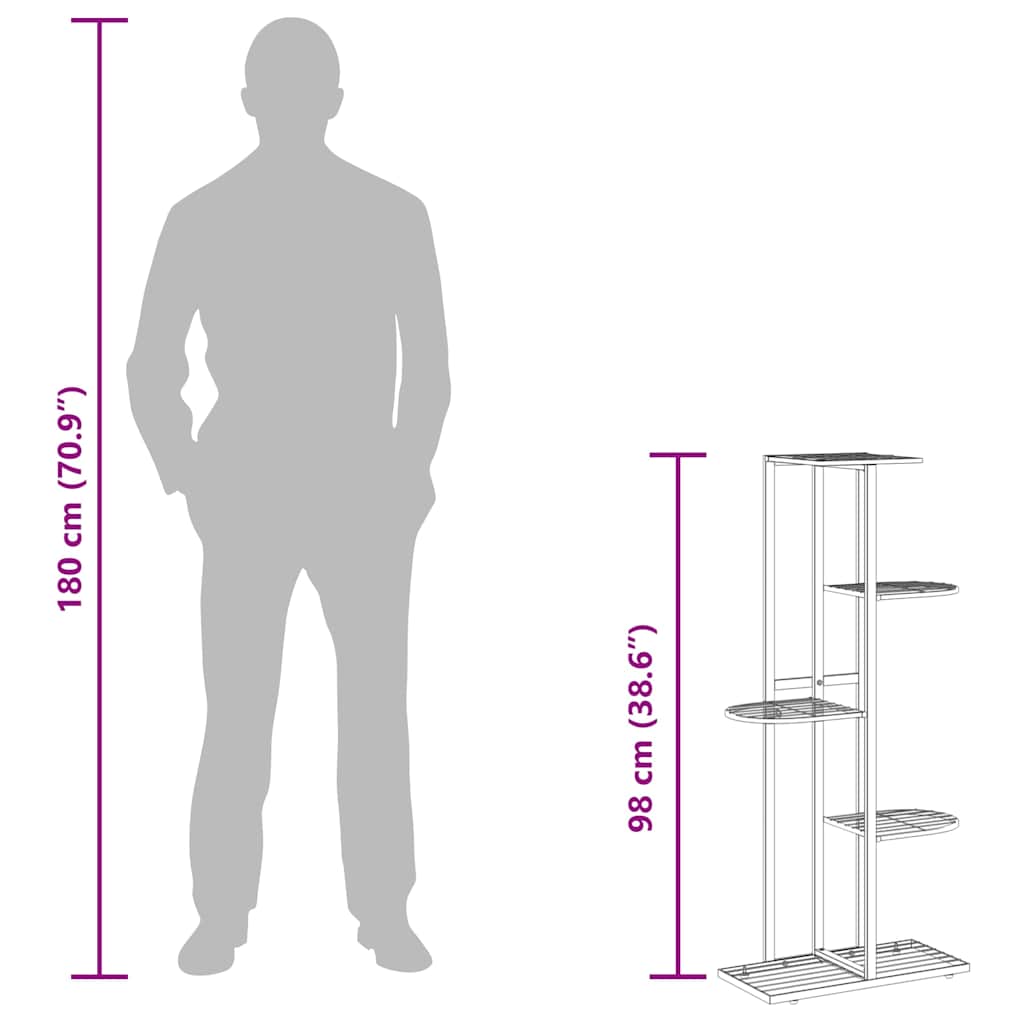 Plant Stand | White | Metal | Shelving | Plant Stand | Rectangular