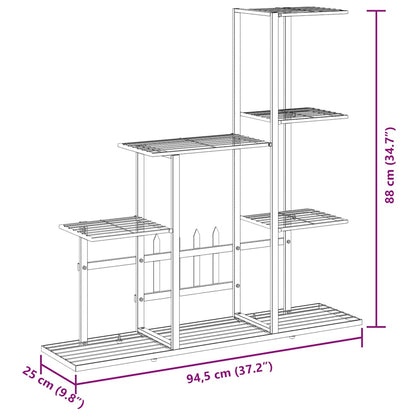 Flower Stand 94.5x25x88 cm White Metal