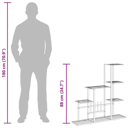 Flower Stand 94.5x25x88 cm White Metal