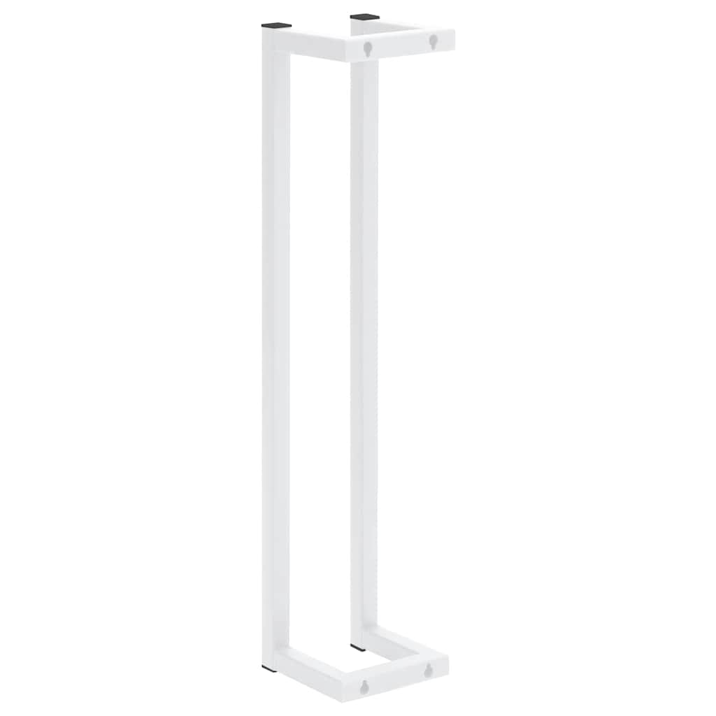 Towel Rack White 12.5x12.5x60 cm Steel