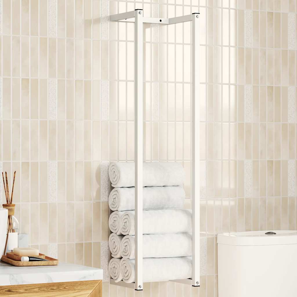 Towel Rack White 25x20x95 cm Steel