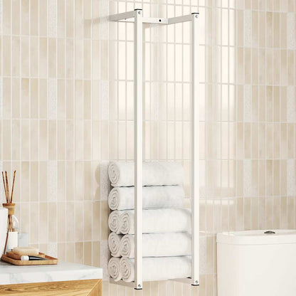 Towel Rack White 25x20x95 cm Steel