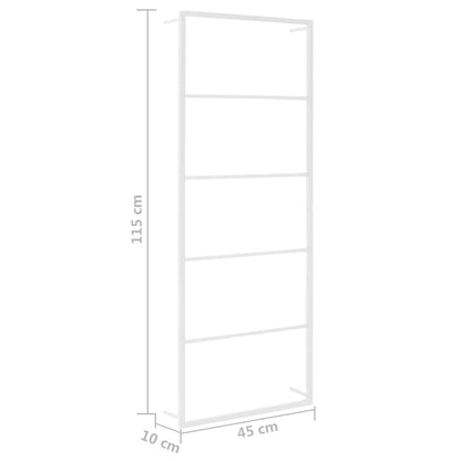 Towel Rack White 45x10x115 cm Steel