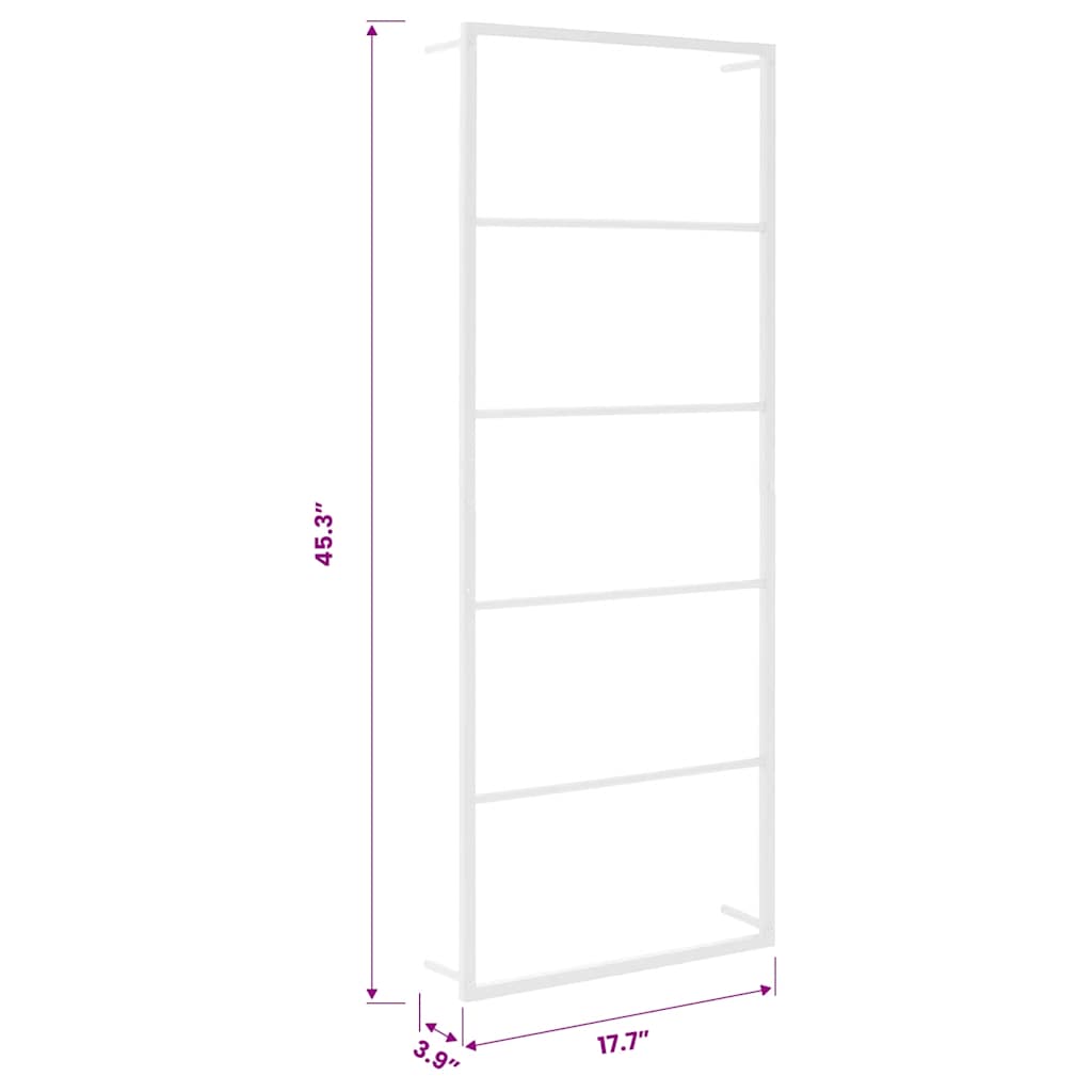 Towel Rack White 45x10x115 cm Steel