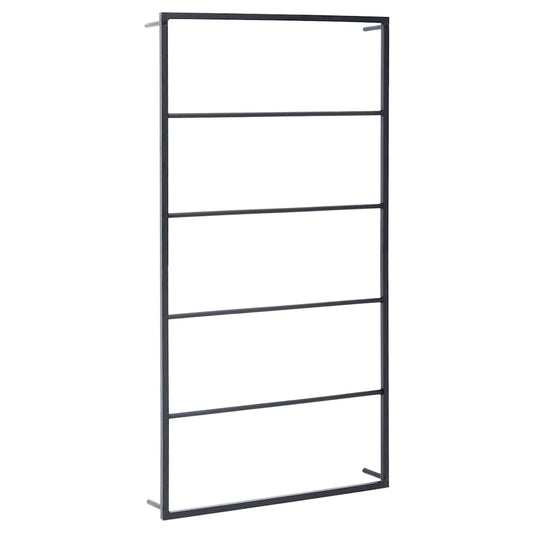 Towel Rack | Black | Steel | 116 cm x 60 cm x 10 cm | Towel Rack