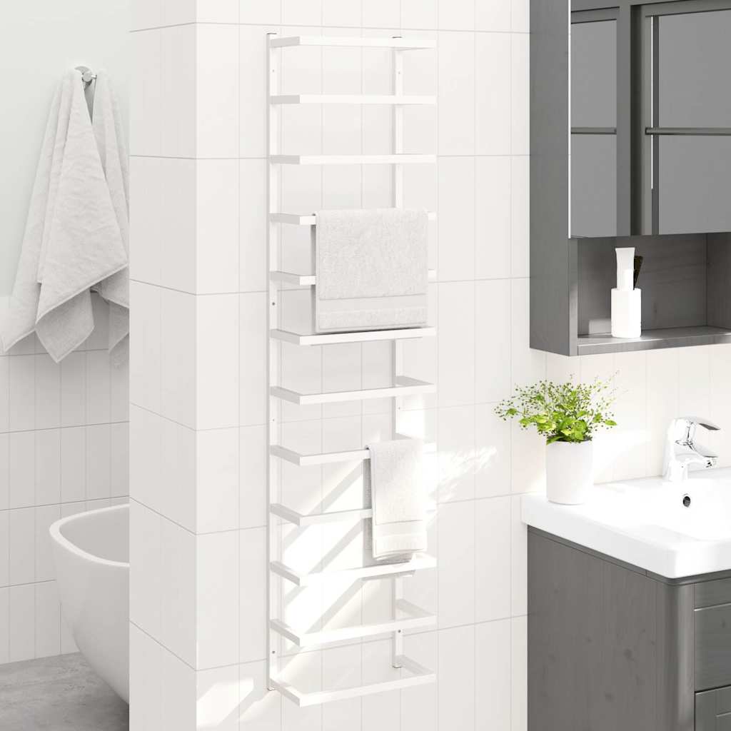 Towel Rack White 24x12x96 cm Steel