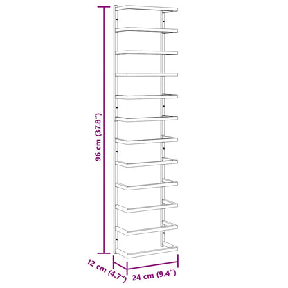 Towel Rack White 24x12x96 cm Steel