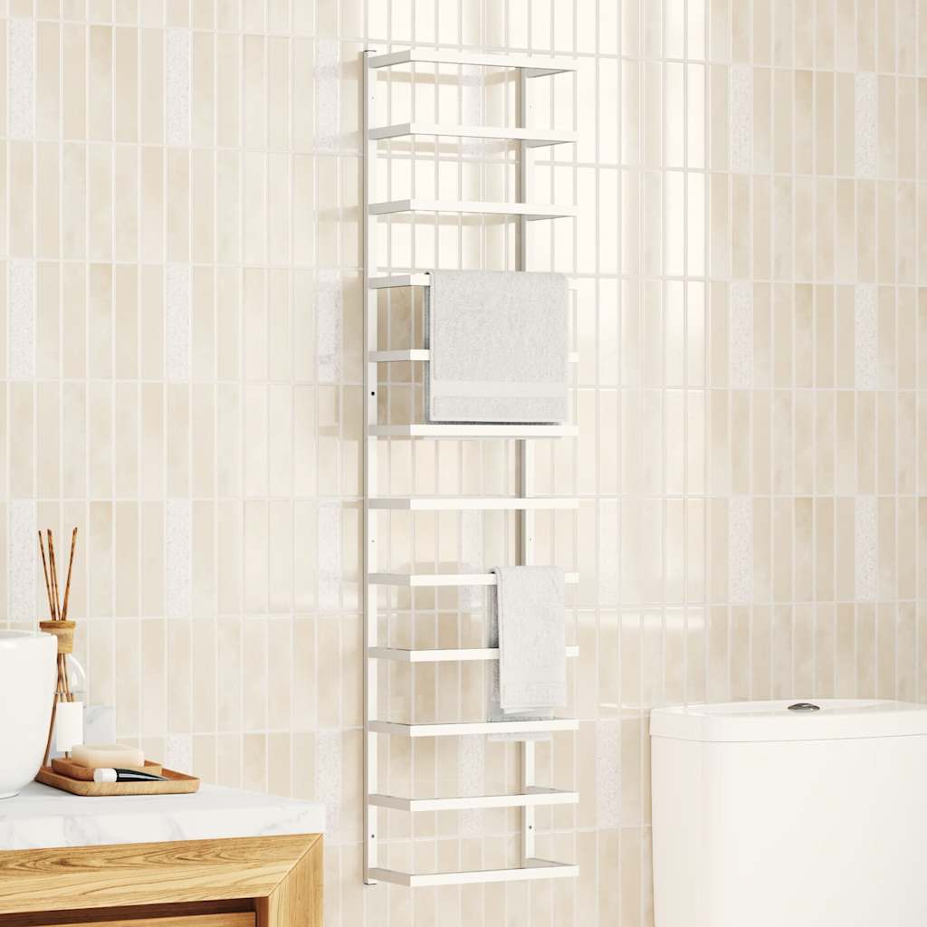 Towel Rack White 24x12x96 cm Steel