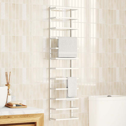 Towel Rack White 24x12x96 cm Steel