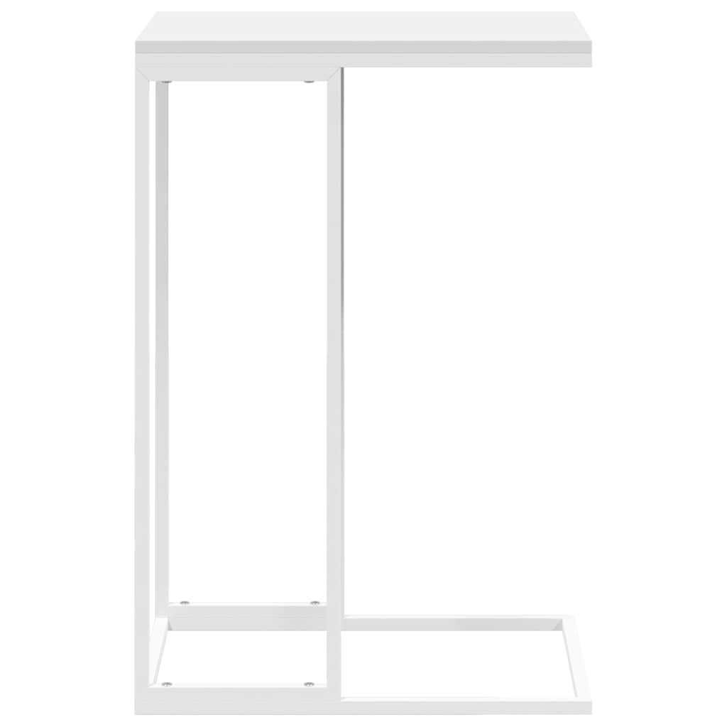 Side Table White 40x30x59 cm Engineered Wood