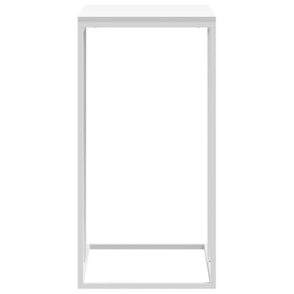 Side Table White 40x30x59 cm Engineered Wood