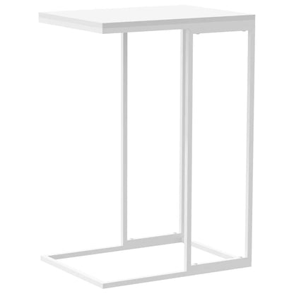 Side Table White 40x30x59 cm Engineered Wood