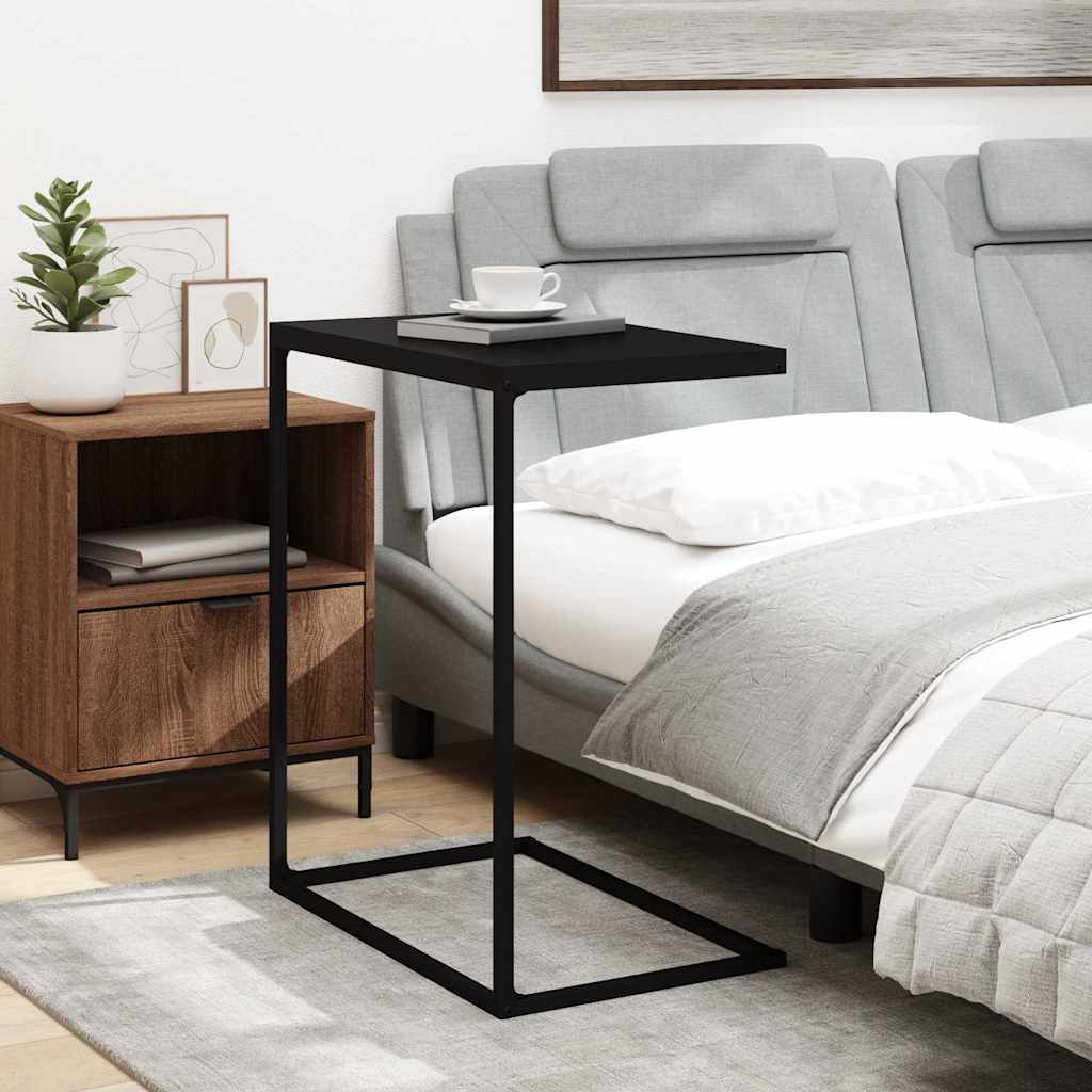 Side Table | Black | Engineered wood, Iron | Durable | Side Table