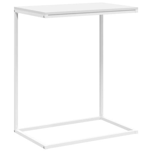 Side Table | White | Engineered Wood, Iron | Compact | Durable