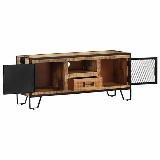 TV Cabinet | Natural Mango Wood, Black