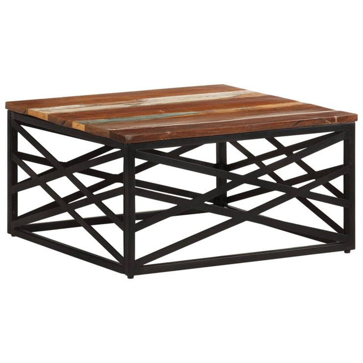 Coffee Table 26.8"x26.8"x13.8" Solid Reclaimed Wood