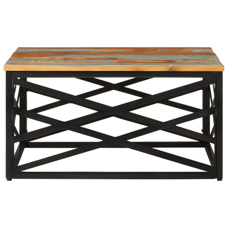 Coffee Table 26.8"x26.8"x13.8" Solid Reclaimed Wood