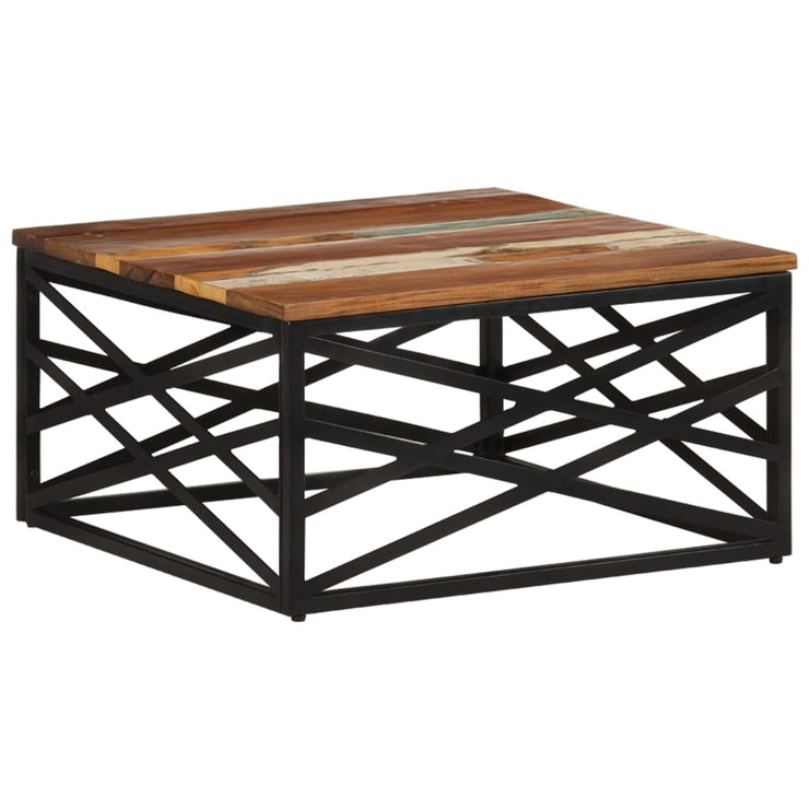 Coffee Table 26.8"x26.8"x13.8" Solid Reclaimed Wood