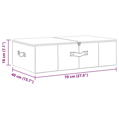 Storage Box Fabric 70x40x18 cm Cream