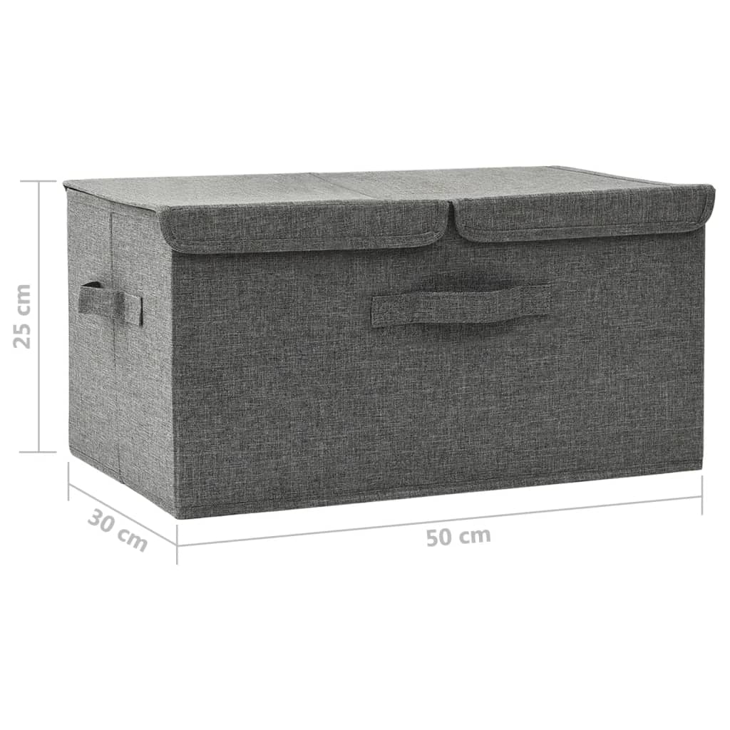 332912 vidaXL Storage Box Fabric 50x30x25 cm Anthracite