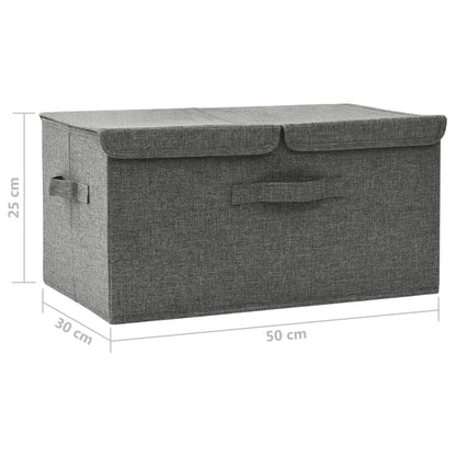 332912 vidaXL Storage Box Fabric 50x30x25 cm Anthracite
