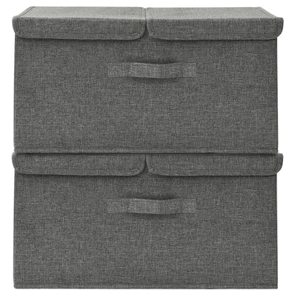 332913 vidaXL Storage Boxes 2 pcs Fabric 50x30x25 cm Anthracite