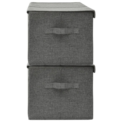 332913 vidaXL Storage Boxes 2 pcs Fabric 50x30x25 cm Anthracite
