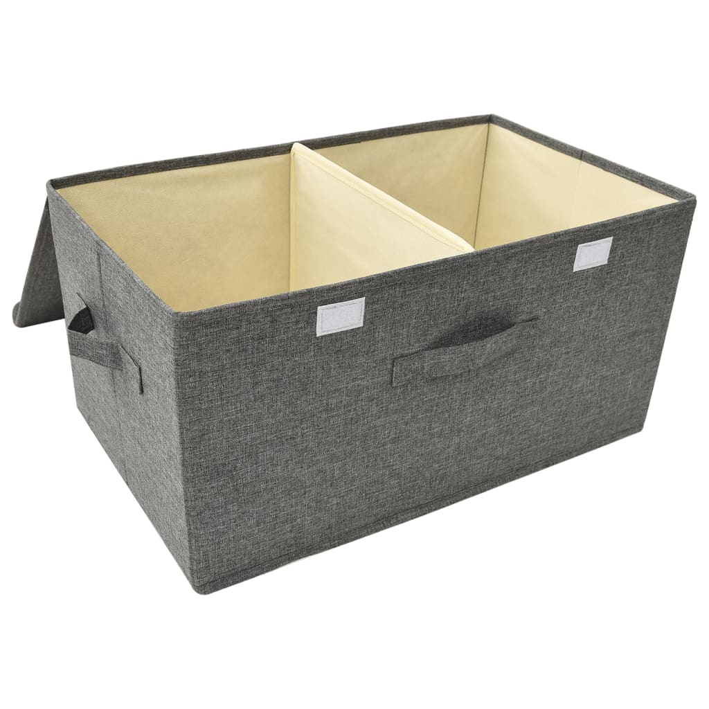 332913 vidaXL Storage Boxes 2 pcs Fabric 50x30x25 cm Anthracite