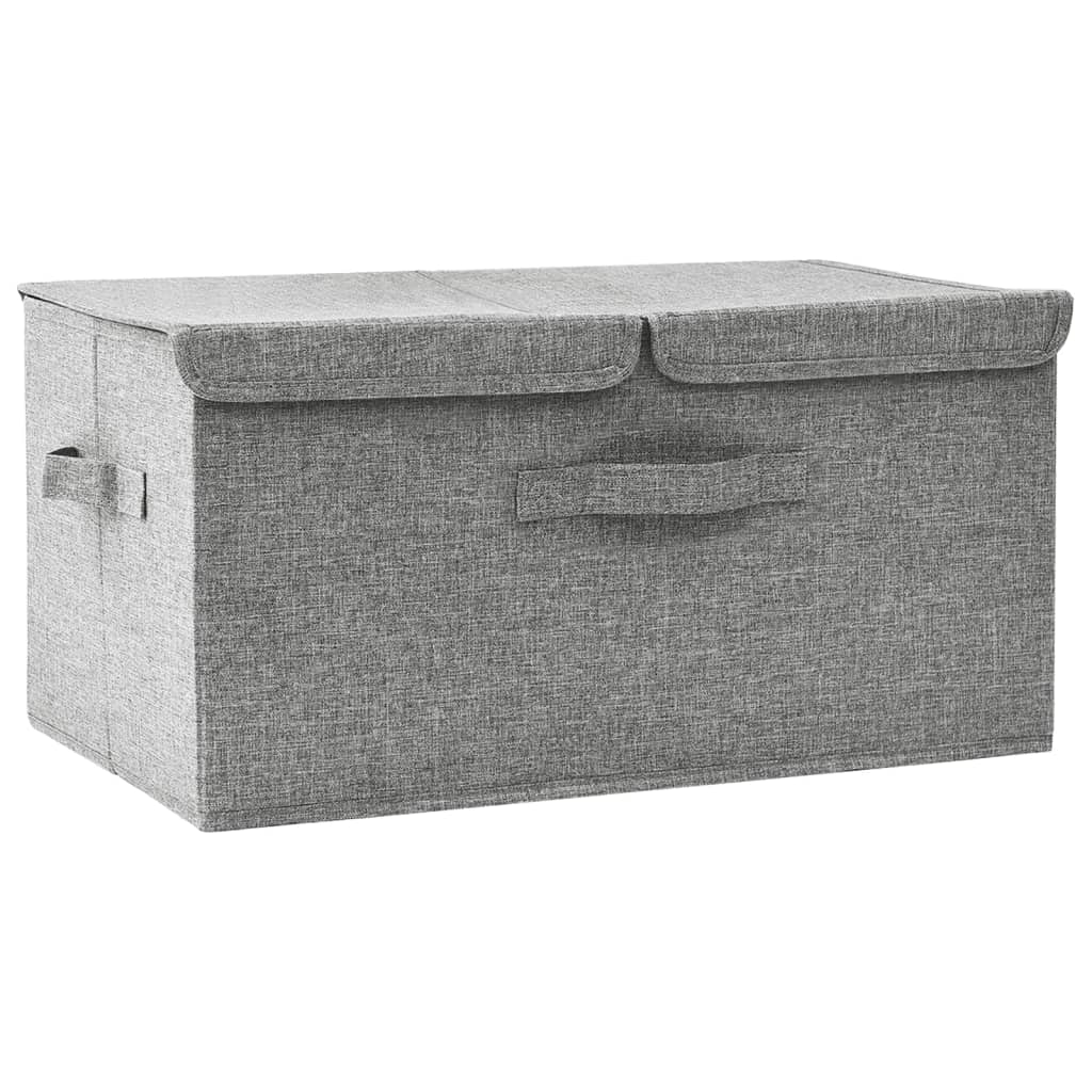 332914 vidaXL Storage Box Fabric 50x30x25 cm Grey