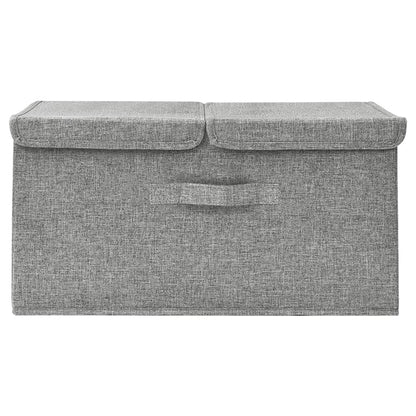 332914 vidaXL Storage Box Fabric 50x30x25 cm Grey