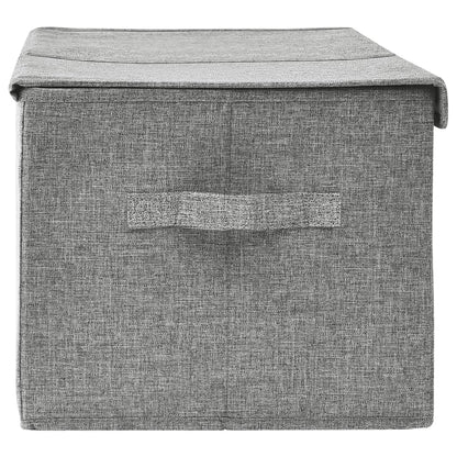 332914 vidaXL Storage Box Fabric 50x30x25 cm Grey