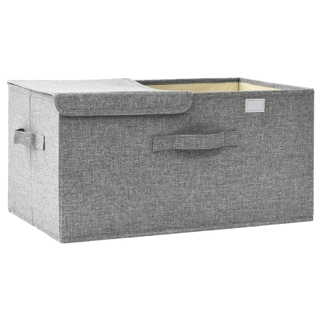332914 vidaXL Storage Box Fabric 50x30x25 cm Grey