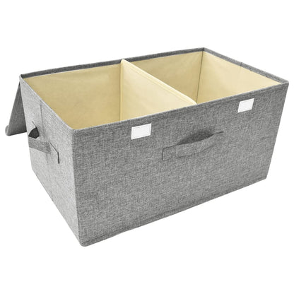 332914 vidaXL Storage Box Fabric 50x30x25 cm Grey