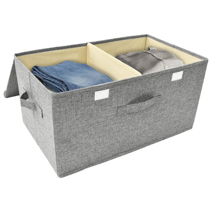 332914 vidaXL Storage Box Fabric 50x30x25 cm Grey