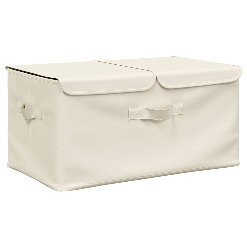 332916 vidaXL Storage Box Fabric 50x30x25 cm Cream