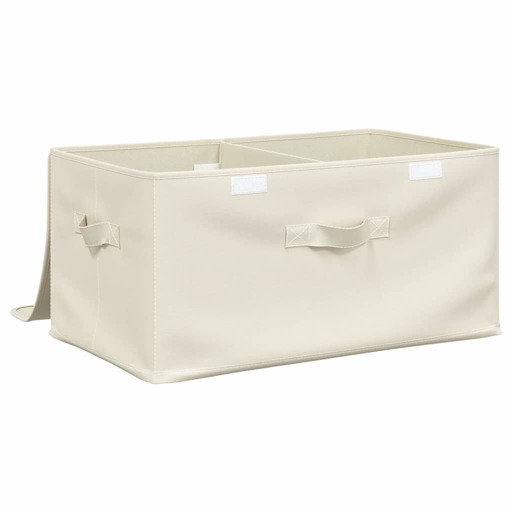 Storage boxes Non-woven fabric 2 compartments Cream