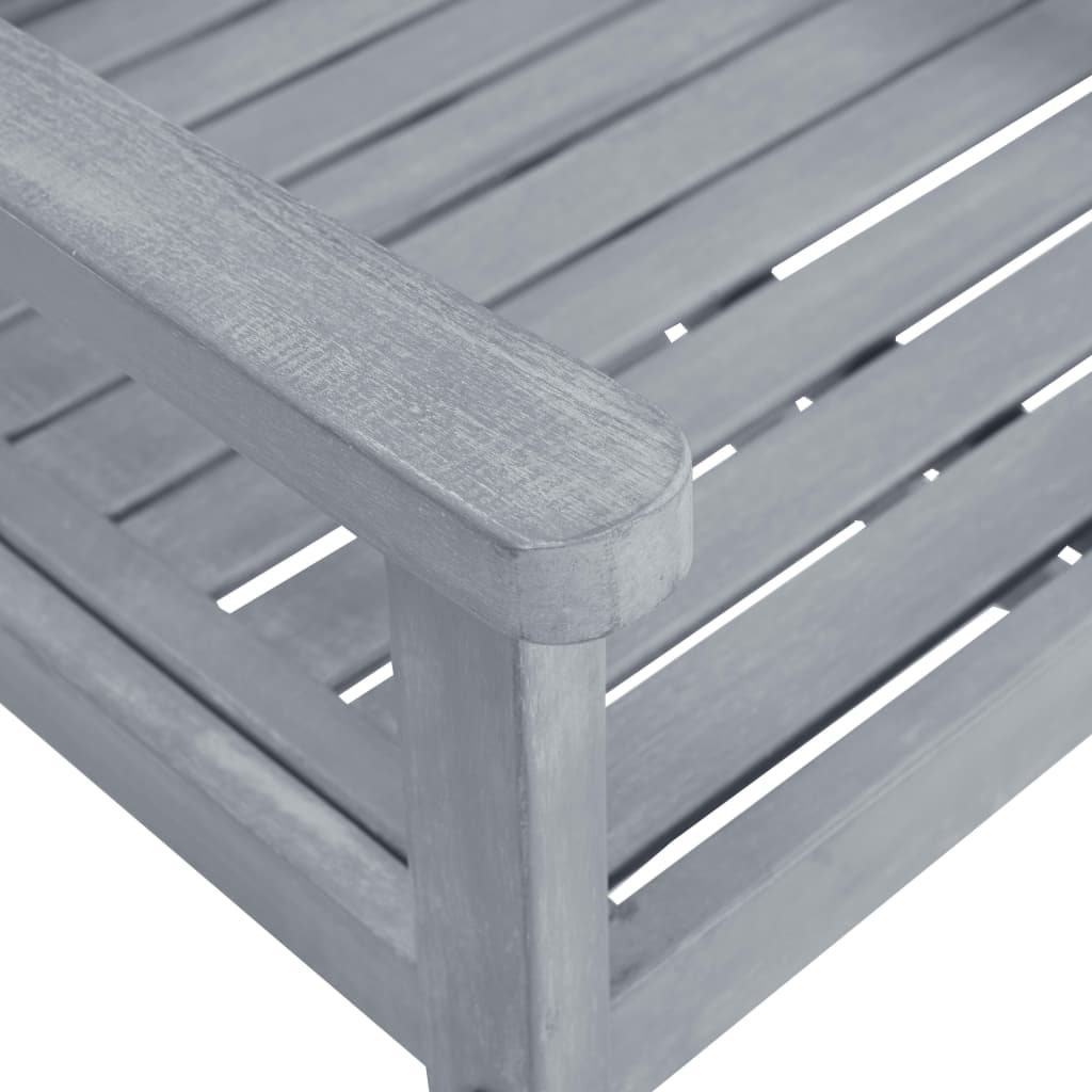 Garden Chair | Set of 6 | Grey | Solid Acacia wood | Standard | Durable