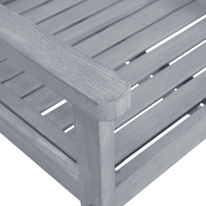 Garden Chair | Set of 6 | Grey | Solid Acacia wood | Standard | Durable