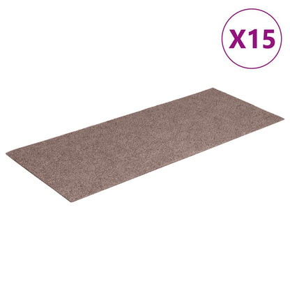 Stair Mats Self-adhesive 15 pcs 60x25 cm Light Brown Rectangular