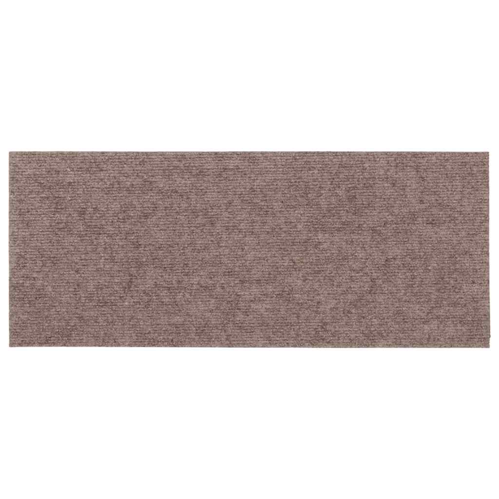 Stair Mats Self-adhesive 15 pcs 60x25 cm Light Brown Rectangular