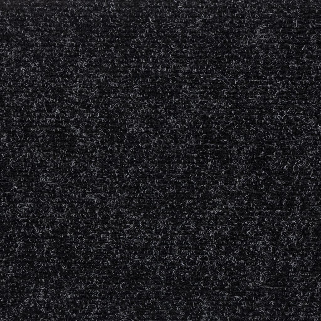Stair Mats Self-adhesive 15 pcs 60x25 cm Black Rectangular